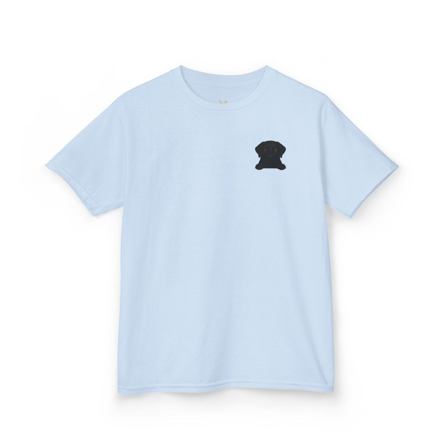 Mashafrica kids light blue t shirt with small black cute dog chest print soft cotton everyday wear