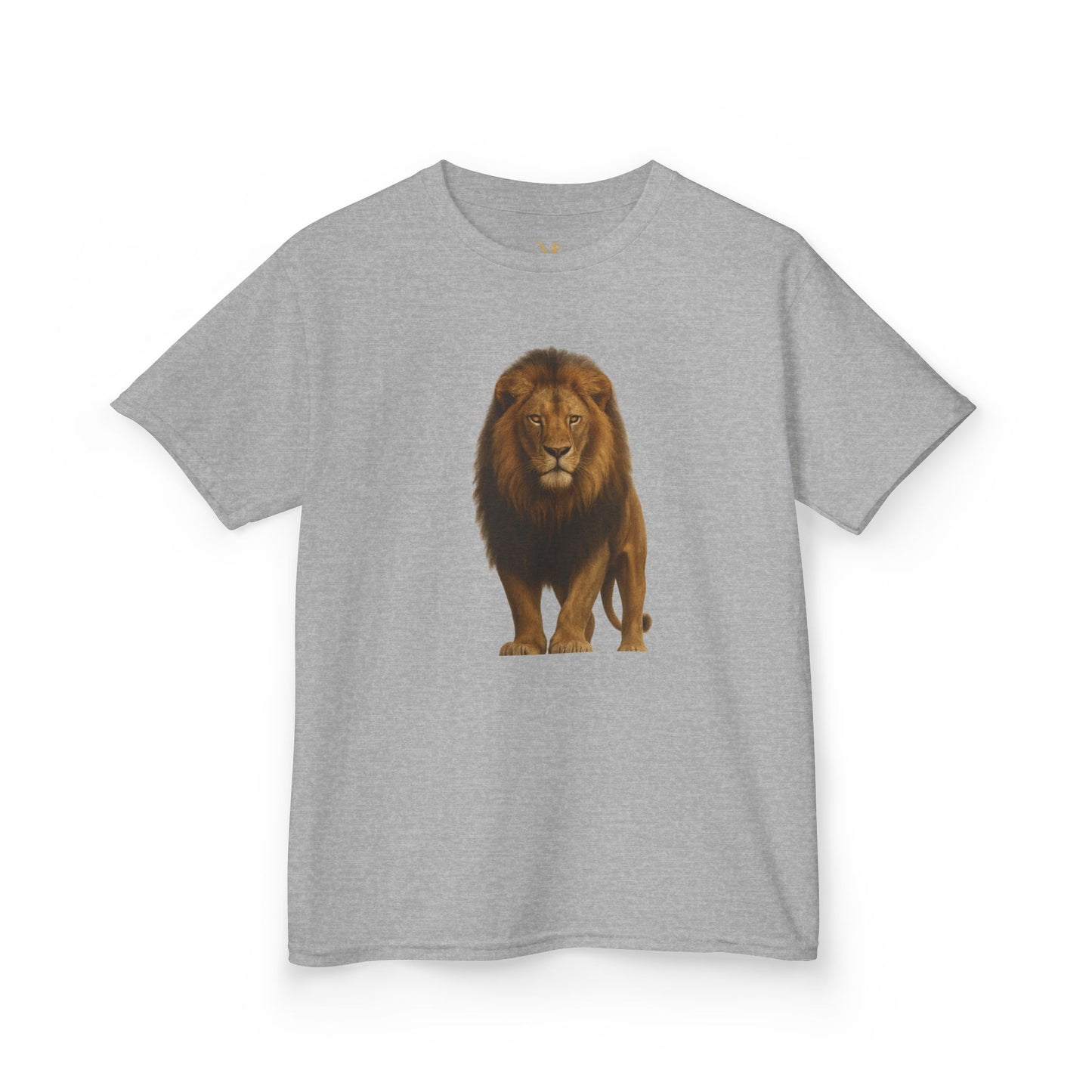 Mashafrica kids grey t shirt with realistic lion graphic front print soft cotton casual wear